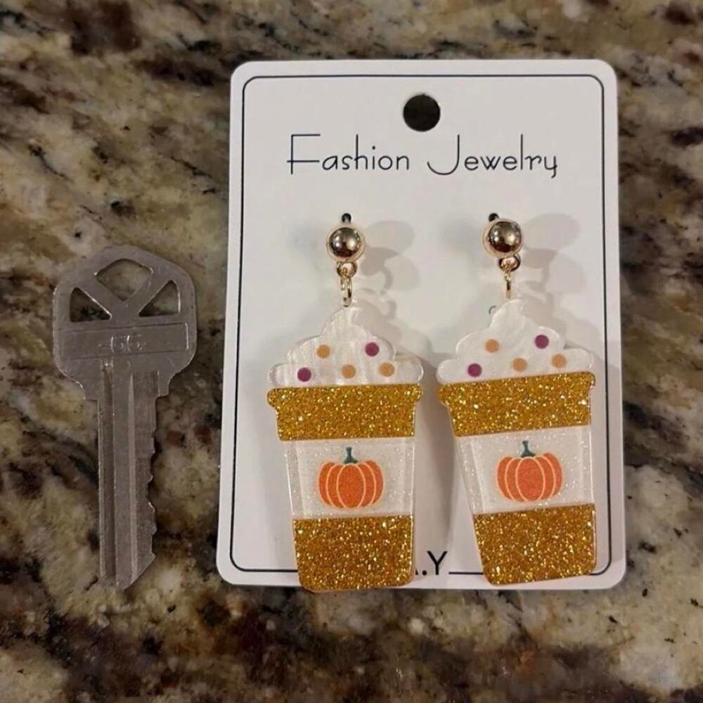 Cute pumpkin spice latte dangle
